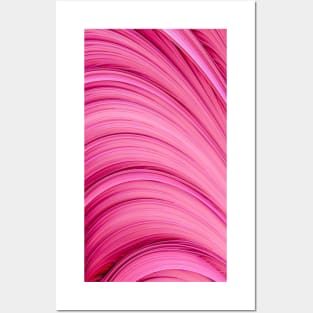 Bubble-Gum Pink Abstract Art Strands Posters and Art